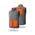 thumbnail image 1 of ORORO Heated Fleece Vest for Men with Battery, 4-Zone Heating Fleece Base Layer for Winter (Gray, S), 1 of 8