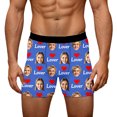 thumbnail image 1 of KHONTS Customized Men's Boxers - Personalized Gifts for Boyfriend - Custom Underwear Blue L, 1 of 8
