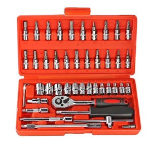 46 Dans 1 Kit d'outils Pcs & Tournevis pour outil à main & Ensemble de chaussettes Kit d'outils de vélo Ensemble de tout vélo, kit d'outil de voiture Kit d ́automobile, meubles, appareils, ordinateurs, vélos, outils de réparation de jouets