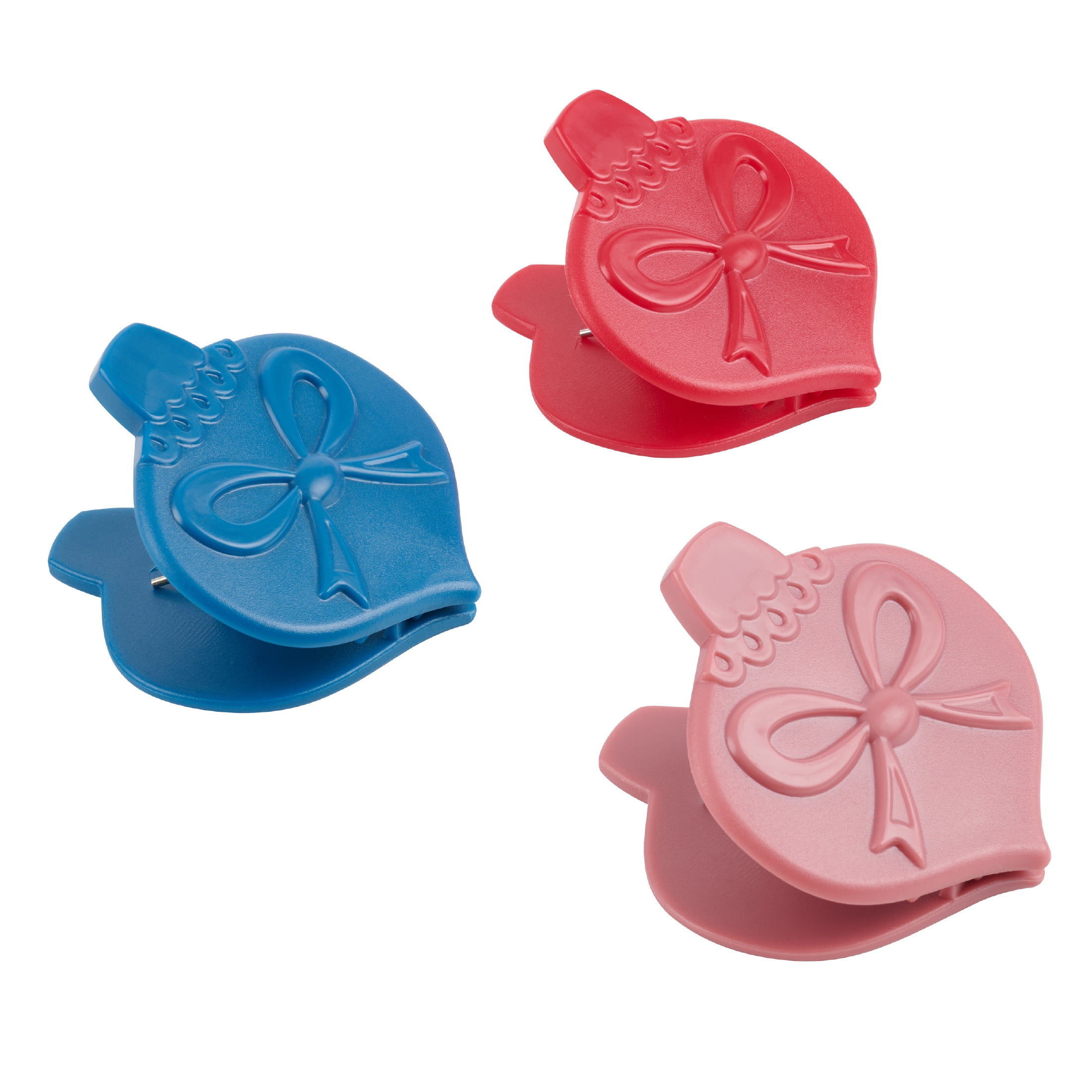 3-Pack Holiday Time Magnetic Bag Clips, Ornament Shape