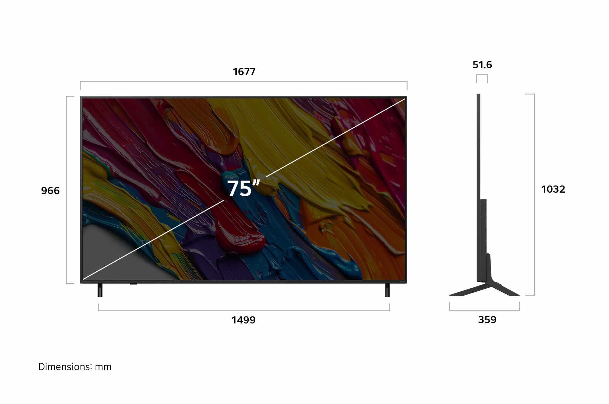 LG 75-Inch QNED82 4K Smart TV - α7 AI Processor, Alexa Ready, 60Hz