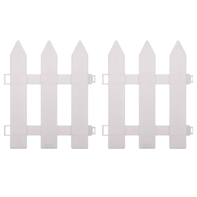 2Pcs Practical Garden Fence Outdoor Decorative Fencing Plastic Patio Border