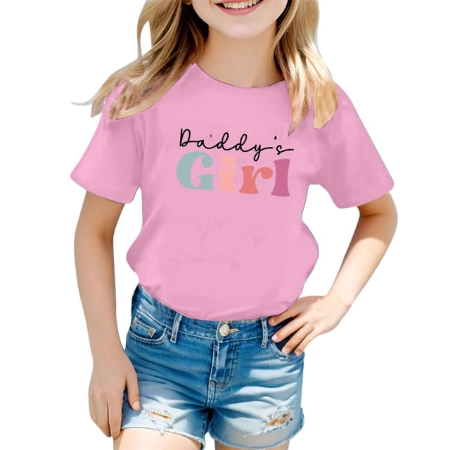 Pyjama Décontracté pour Enfants Motif Lettre Imprimé Multicolore Col Rond Manches Courtes Grandes Filles Soutien-Gorge Intégré Camisoles Manches Courtes Chemises Filles Manches Longues Chemise de Pâques Filles Filles Athlétiques