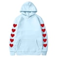 thumbnail image 1 of Birdeem Sweat à Capuche Imprimé pour la Saint-Valentin, Haut en Peluche à Capuche, 1 of 1