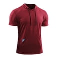 thumbnail image 1 of MAWCLOS Mens Summer Hooded T-Shirt Running Basketball Athletic Tops Workout Muscle Shirts, 1 of 3