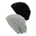 thumbnail image 1 of Tuque Tricotée pour Femmes (Lot de 2), Noir/gris Naturel, 1 of 1