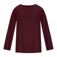 thumbnail image 4 of BLCHUNen Chandails à Manches Longues pour Femmes Décontractés Légers à Col Ras du Cou, Chandail Confortable de Détente, sous-Chandails, Pyjamas d'Automne, 4 of 5