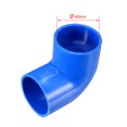 thumbnail image 3 of Unique Bargains Adaptateur de Raccord de Tuyau en PVC 40mm Antidérapant 90 Degrés Bleu 2 Pcs, 3 of 4