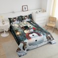 thumbnail image 3 of Xmas Snowman Comforter Set Cute Rabbit Down Comforter,Merry Christmas Bedding Sets Full,Xmas Snowflake Duvet Insert Cartoon Christmas Decorations, 3 of 6