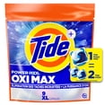 thumbnail image 2 of Tide Oxi Max Power PODS Laundry Detergent Pods, Stain Remover Plus Oxi Power, Detergent soap pacs for laundry washing, HE compatible, 9 Count, 2 of 22
