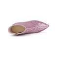 thumbnail image 4 of Unique Bargains Women's Clear Block Heel Glitter Ankle Booties, 4 of 8