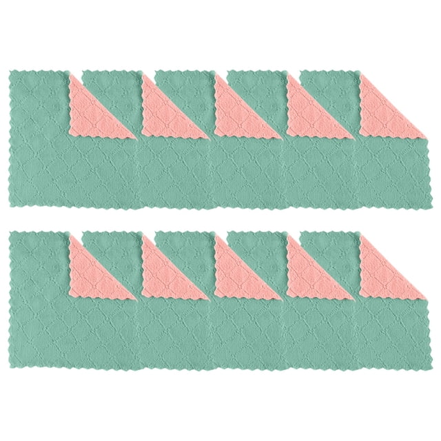 Cqxid Wipes Under $5 Absorbent Corals 10PCS Dish Rag Wipe Wiping Towel Sink Cloth Home Kitchen Clean Cleaning Supplies