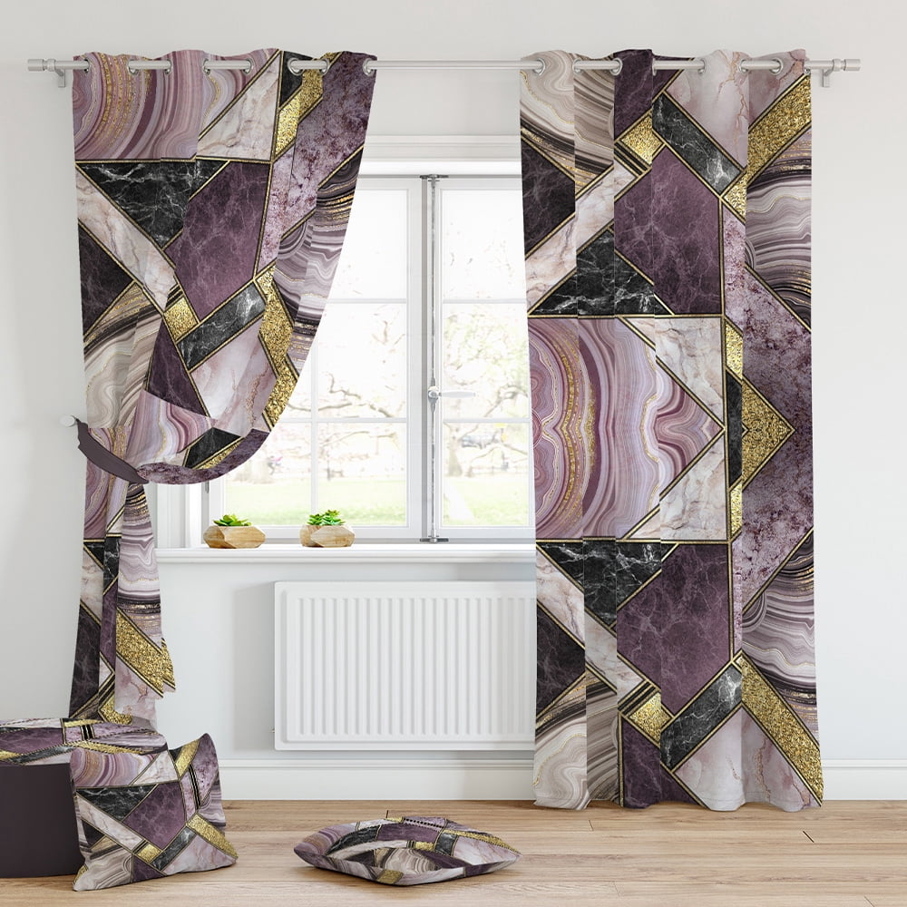 MAWCLOS Rideaux Protection UV Rideaux Écoénergétiques 2 Pcs Rideau de Fenêtre d'Intimité Isolé Thermiquement 2 Pcs Épais Panneaux Unis Marbre Occultant Marble20 L:41 Pouces x H:106 Pouces *2 Panneaux