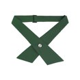 thumbnail image 1 of INSPIRE CHIC Unisex School Uniform Solid Adjustable Button Criss-Cross Bow Tie Army Green One Size, 1 of 6