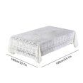 thumbnail image 3 of Amzcrzy Polyester Tables Cover Table Cloths with Fringe Decorative Cover Sofa Cover for Tables 55X55 Inch Washable Table Cover Sqaure Table Cloth for Wedding Party Machines Washable, 3 of 6