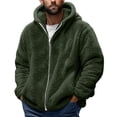 thumbnail image 2 of TIMIFIS Men's Heavyweight Fuzzy Sweatshirt Jacket Zip Up Coat Fashion Fleece Warm Jacket, 2 of 5