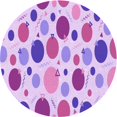 thumbnail image 1 of Ahgly Tapis Rond Lavable en Machine Intérieur Transitionnel Fleur Rose, 7 Pieds Rond, 1 of 7