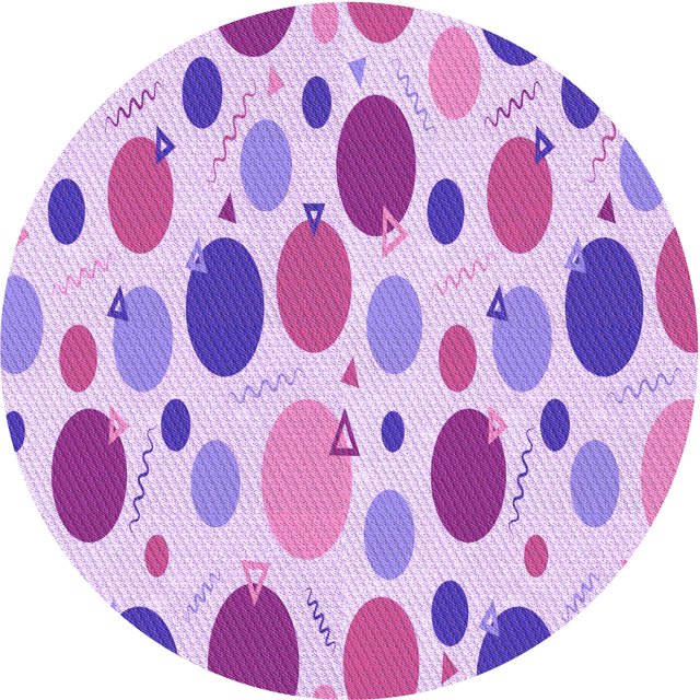 Ahgly Tapis Rond Lavable en Machine Intérieur Transitionnel Fleur Rose, 7 Pieds Rond