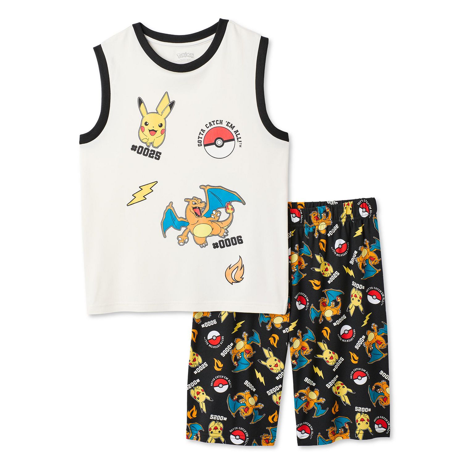 Pokemon Boys' Two Piece Pajama Set