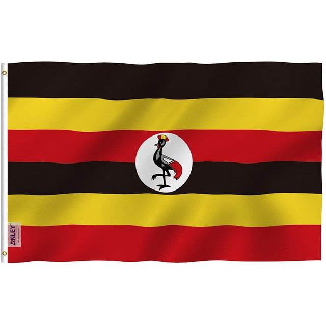 ANLEY Fly Breeze Drapeau Uganda 3x5 Pieds - Drapeaux de la République d'Uganda Polyester