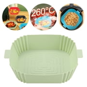 Meitianfacai Air Fryer Silicone Pot Reusable Air Fryer Liner Heat Resistant Air Fryer Silicone Basket Square Baking Pan Air Fryer Accessories Liners for Air Fryer Oven Microwav