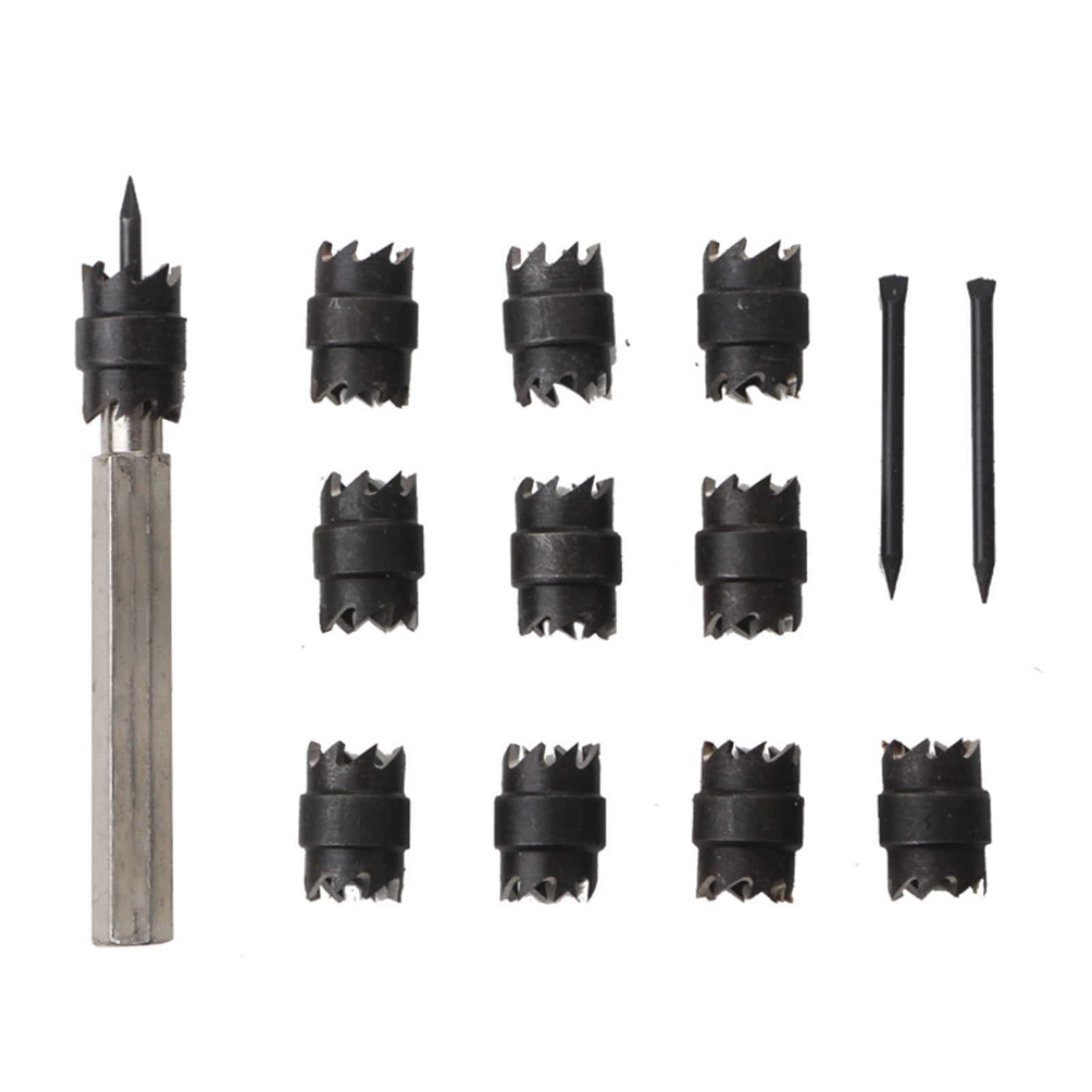Yeacher Weld Cutter Set 13Pcs 3/8'' Rotary Weld Cutter Remover Drill Bits Tool for Power Drill Welding