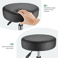 thumbnail image 4 of Round Rolling Stool with Wheels, PU Leather Seat 360° Swivel Hydraulic Stool Chair Height Adjustable, Home Office Drafting Work Salon Spa Stools, 4 of 9