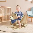 thumbnail image 2 of Qaba Kids Ride-On Rocking Horse Toy Bear Style Rocker with Fun Music & Soft Plush Fabric for Children 18-36 Months, 2 of 10