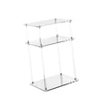 thumbnail image 2 of Luzkey Acrylic Small Table NightStand 3 Tier End Table Modern for Small Space Small Bedside Table Rectangular NightStand for Hallway Rectangle, 2 of 8