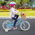 thumbnail image 4 of Gymax Vélo pour Enfants Rétro 16 Pieds' avec Guidon et Selle Réglables en Hauteur Bleu, 4 of 9
