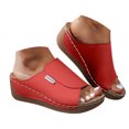 thumbnail image 3 of DXOUPM Sandals for Women Wedge Comfortable Breathable Open Toe Casual Beach Summer Sandals, 3 of 4