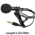 thumbnail image 1 of EGNMCR Microphone Clip-on Lapel Lavalier Mic Wired For Phone Laptop Highly Sensitive Microphone Sensitive Microphone, 1 of 2
