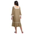 thumbnail image 3 of Moomaya Robe de Nuit en Coton à Manches Longues à Encolure Carrée Imprimée pour Femmes, 3 of 6
