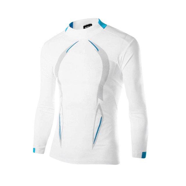 Wangsaura Men Sports Shirt, Long Sleeve Elastic Quick Drying Tops