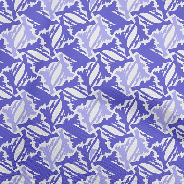 oneOone Rayon Blue Fabric Abstracts Fabric For Sewing Printed Craft Fabric By The Yard 56 Inch Wide