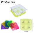 thumbnail image 3 of Classic Kitchen Accessories, Box Type Adult Lunch Box 4 Compartment Preparation Container Reusable Transparent Lid Storage Container Microwave Heated (1PC), 3 of 9