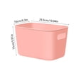 thumbnail image 3 of ZZkhGO 4 PCS Plastic Storage Box Set, Stackable Organizer Bins, Handled Containers for Books Clothes Snacks Toys, 3 of 6