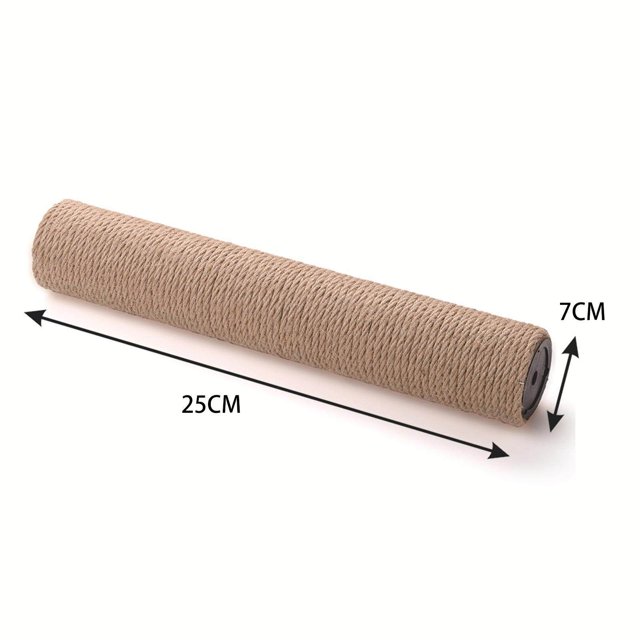 fastboy 1Pack Scratch Post Refill Pole Grinding Claw Protect cat Nails Sisal Rope Yellow H 25cm