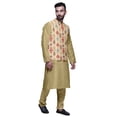 thumbnail image 2 of Atasi Ethnic Dupion Silk Kurta Pyajama Set With Printed Nehru Jacket For Mens, 2 of 3