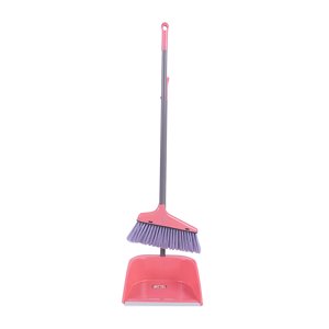 Penkiiy Broom and Dustpan Set for Home, Broom with Dust pan Cleaning Teeth Combo Set, Boom intérieur balayé, Bpièce à manches longues pour bureau Maison Cuisine Lobby Floor