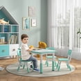 thumbnail image 2 of Qaba Kids Table and 4 Chairs Set with Adjustable Height, Green, 2 of 9