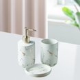 thumbnail image 4 of Abbracc Bathroom Accessories Set CERAMIC Lotion Dispenser Soap Dispenser White 3Pcs, 4 of 8
