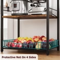 thumbnail image 4 of Yiwa Kitchen Bakers Rack, Microwave Oven Stand with Large Wire Basket, 4 of 5