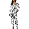 thumbnail image 1 of 2025 Femmes Décontracté Col à Revers Coton Pyjama Deux Pièces Bouton Imprimé à Carreaux Deux Satin Ensemble de Sommeil Pièce Pyjama à Manches Longues Ensemble de Shorts de Sommeil pour Femmes Costume de Pyjama, 1 of 7