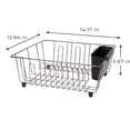 thumbnail image 4 of Mainstays Small Metal Dish Drainer Rack - Chrome/Black, 4 of 6