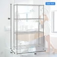 thumbnail image 2 of BestOffice Storage Shelves, Wire Shelving Unit Metal Shelves Heavy Duty Layer Rack Adjustable Utility, Chrome, 2 of 7