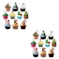 thumbnail image 3 of Decodeary 10pieces Christmas Classic Pattern Dessert Fork Festive Ambience For Cake Toothpicks Decorations 2Set, 3 of 6
