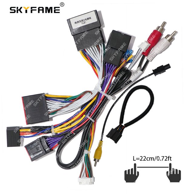 SKYFAME Adaptateur de Faisceau de Câblage 16 Broches Canbus Box Décodeur Alimentation Radio Android pour Land Rover Discovery 3