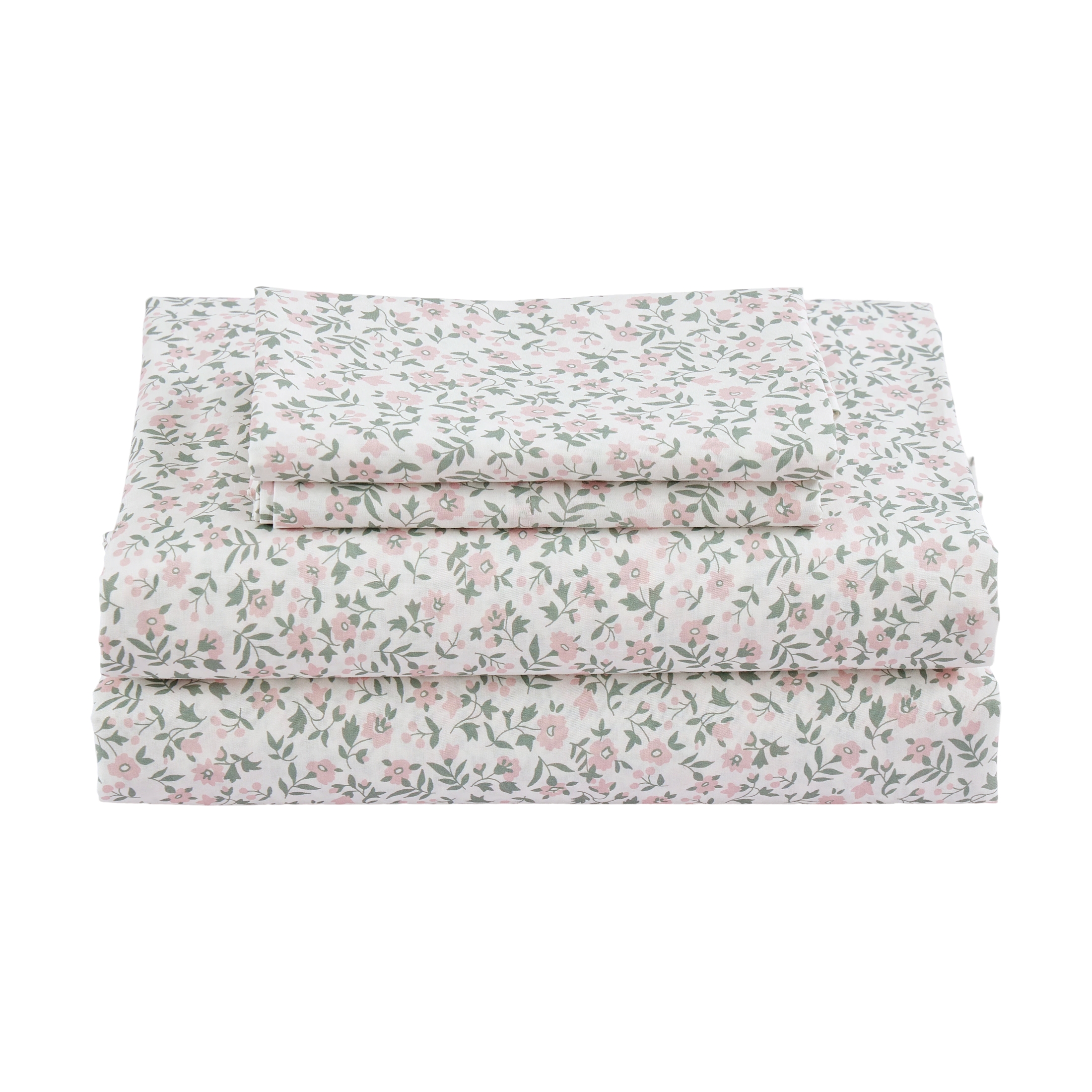 Mainstays DQ Ditsy Floral Sheet Set, 4-Piece, Multi, Adult.