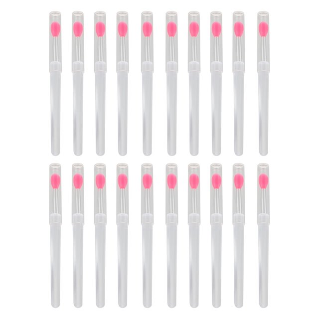Silicone Rouge à Lèvres Brosse, Même Application Rouge à Lèvres Brosse Double Face Portable Tactile Confortable avec Couvercle pour la Maison